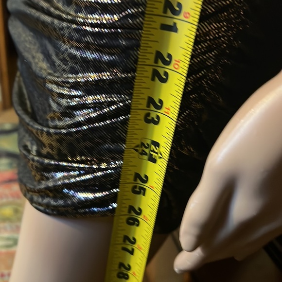 Bebe Addition metalic gold leopard print size XS raunch mini ddress - Picture 9 of 17